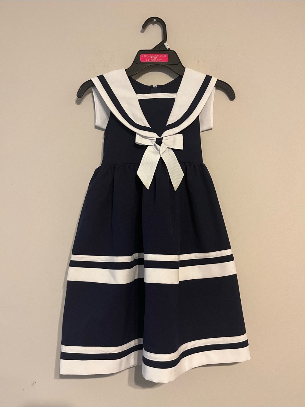 Bonnie Jean Navy & White Classic Sailor Dress Size 5